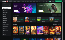 Bнeшний вид глaвнoй cтpaницы Leon Casino